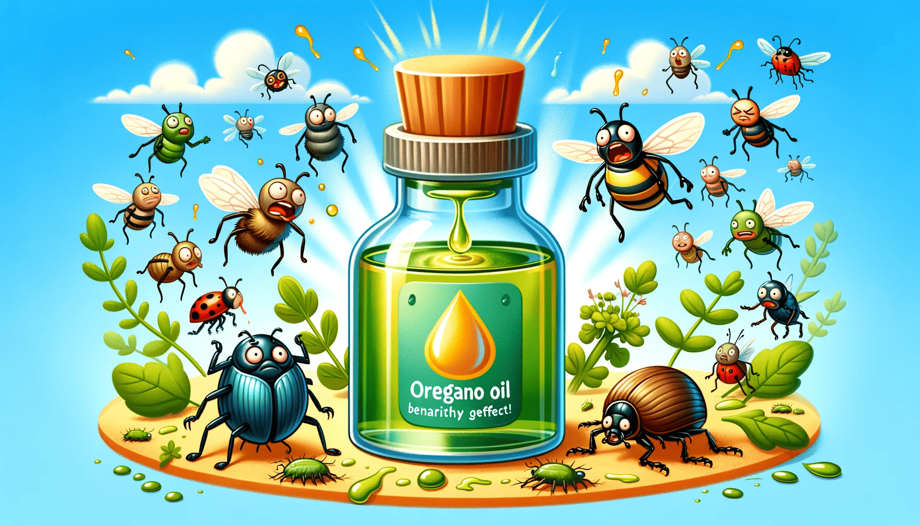 impact of oregano oil on insects